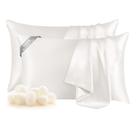 Fronha de seda THXSILK 100% seda de amora, conjunto de 2 brancas