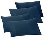 Fronha Elegant Comfort, pacote com 4 microfibras 1500 Navy