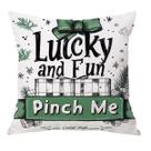 Fronha Lucky and Fun Dia de São Patrício em pele de pêssego 45x45cm