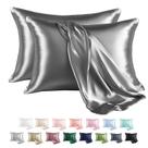 Fronha MR&HM Silk Satin para cabelo e pele, pacote com 2 unidades de 20x26cm