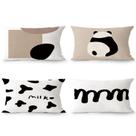 Fronha Nordic Abstract Panda Pattern Velvet 40x60cm