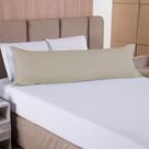 Fronha para Travesseiro de Corpo Fofuxão Micropercal 300 Fios 146x46cm com Zíper Variação: Cáqui