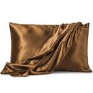 Fronha Pure Bedding Satin Queen Size Coffee, pacote com 2