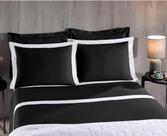 Fronha Reffinata avulsa 230 fios toque acetinado 50x70cm com abas preto e branco Fronha Reffinata avulsa 230 fios toque acetinado 50x70cm com abas preto e branco