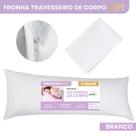 Fronha Travesseiro De Corpo Avulsa 145x45cm Xuxão Lisa Extra Macia Fechamento Com Zíper Toque Suave