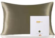 Fronha ZIMASILK 100% Pure Mulberry Silk King Olive Grey