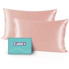Fronhas de seda Gabire Mulberry, conjunto de 2 fronhas rosa coral Fronhas de seda Gabire Mulberry, conjunto de 2 fronhas rosa coral