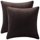 Fronhas DEZENE Chocolate Brown Velvet 45x45cm, pacote com 2