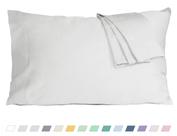 Fronhas HOMTEC Standard Queen Size Algodão Percal x2 Cinza Claro