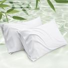 Fronhas King Size Bedsure em Rayon de Bambu - Branco (2 Unidades)