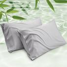 Fronhas King Size Bedsure em Rayon de Bambu - Cinza Claro