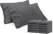 Fronhas Utopia Bedding King Size 20x40cm pacote com 12, cinza
