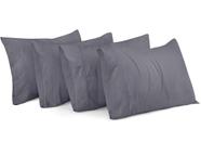 Fronhas Utopia Bedding King Standard, pacote com 4, cinza, 50x90cm