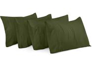 Fronhas Utopia Bedding Queen, pacote com 4, microfibra, oliva