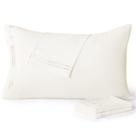 Fronhas YIYEA Queen Size, conjunto de 4 capas de microfibra 1800TC, marfim