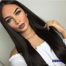 Front lace lace peruca preta lisa 75cm premium repartição livre