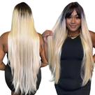 Front Lace Longa 80cm Com Franja E Tela P Colar Fibra Futura