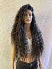 Front lace peruca cacheada afro longa 80cm biovegetal babyhair