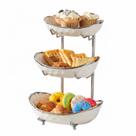 Fruit Bowl YYW, 3 camadas, cerâmica, ouro branco, prata, bancada