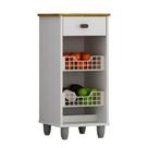Fruteira Amora Compacta com Corpo Reforçado e Puxadores ABS Ideal para Cozinha