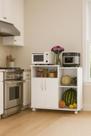 Fruteira Armário Para Cozinha Balcão Para Cafeteira E Forno Branco