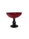 Fruteira Centro de Mesa Vidro Tipo Murano 26x26x24,5cm