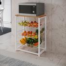 Fruteira com Suporte para Micro-ondas Barcelona Aço Branco Cesto Branco Tampo Canela