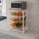 Fruteira com Suporte para Micro-ondas Barcelona Aço Branco Cesto Cobre Tampo Canela