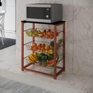 Fruteira Com Suporte Para Micro-Ondas Barcelona Aço Cobre Cesto Cobre Tampo Preto Cor: Cobre