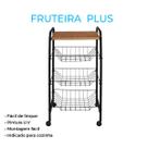 Fruteira De Chão Com Rodinhas 3 Andares Aço Multiuso Cozinha Fruteira De Chão Com Rodinhas 3 Andares Aço Multiuso Cozinha