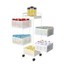 Fruteira de Chão Quadrada 05 Divisorias Cozinha Cor:Branco