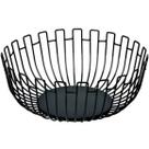 Fruteira de Mesa Aramado Redondo em Ferro Preto 27cm Fruteira de Mesa Aramado Redondo em Ferro Preto 27cm