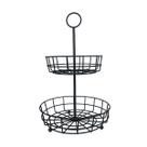 Fruteira De Mesa Redondo 2 Andares Organizador Em Ferro 24cm Fruteira De Mesa Redondo 2 Andares Organizador Em Ferro 24cm