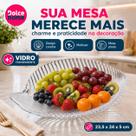 Fruteira de Vidro Transparente Formato Concha Para Mesa Fruteira de Vidro Transparente Formato Concha Para Mesa