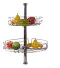 Fruteira Dupla Mesa Ou Bancada Giratória Cromado Jomer 8525