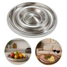 Fruteira em Inox Bandeja Redonda Travessa Grande 50cm Allene