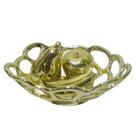 Fruteira Ouro Dourada Kit Maça Pera Banana Decoracao Ceramica Fruteira Ouro Dourada Kit Maça Pera Banana Decoracao Ceramica