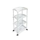Fruteira para Cozinha Montável com 4 Bandejas e Rodinhas Arqplast Fruteira para Cozinha Montável com 4 Bandejas e Rodinhas Arqplast