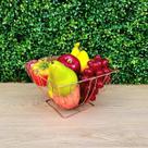 Fruteira Quadrada De Ferro Quadrada Com Alça E Pés
