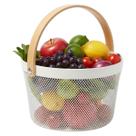 Fruteira Redonda Cesto Aramado C/ Alça Multiuso Decoração -