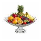 Fruteira Saladeira Centro De Mesa De Vidro Com Pé Folhas Decoração Sala Casa Decoração, Organização e Mesa Posta