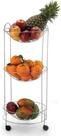 fruteira tripla croma com rodinha arthi