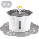 Fuente de Agua para Mascotas CIDBEST 2.6L con Alfombrilla de Silicona y Filtros