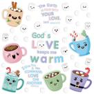 Fulmoon, 78 peças, recortes quentes de quadro de avisos Christmas God's Love