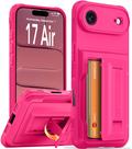 Funda Cartera Oterkin para iPhone 17 Air 6.5" Robusta Rosa con Protección RFID