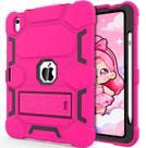 Funda CCMAO para iPad de 11 pulgadas (A16) 2025 / iPad 10.ª Generación 2022 (10.9 pulgadas) con soporte resistente, portaplápiz, funda híbrida de alta resistencia y protección anticorrosiva para iPad 11/10 Gen, Rosa+Negro