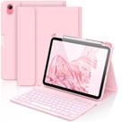 Funda con Teclado aMZCaSE para iPad A16 11ª y 10ª Generación 10.9" Rosa