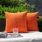 Funda de Almohada Kevin Textil Impermeable 60x60 cm Naranja (Paquete de 2)
