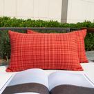 Funda de Almohada Kevin Textile para Exterior Impermeable 30x50 cm Rojo (2)