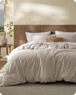 Funda de Edredón Oversized King Bedsure de Algodón con Textura de Lino Natural